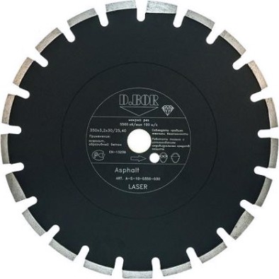 Алмазный диск для резки асфальта D.BOR Asphalt Premium S-13 350х25,4 мм [D-AP-S-13-0350-025]
