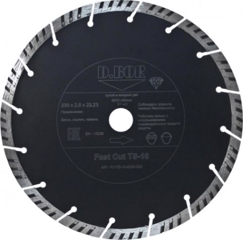 Алмазный диск универсальный D.BOR Fast Cut TS-10 350х25,4 мм [ D-FC-TS-10-0350-025]