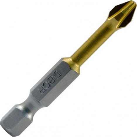 Бита с покрытием нитридтитана D.BOR PH2, 50 мм TORSION (D-THT-PH02-050-010) [D04-DTHTPH02050010]