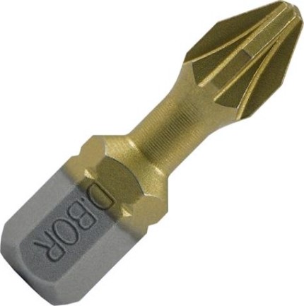 Бита с покрытием нитридтитана D.BOR PZ1, 25 мм TORSION (D-THT-PZ01-025-010) [D04-DTHTPZ01025010]