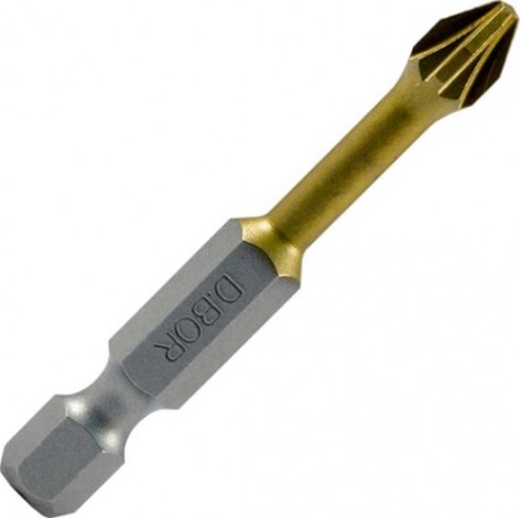 Бита с покрытием нитридтитана D.BOR PZ2, 50 мм TORSION (D-THT-PZ02-050-010) [D04-DTHTPZ02050010]