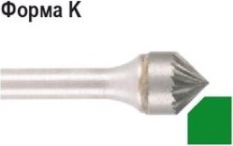 Бор-фреза по металлу D.BOR форма K зенкера с вершиной 90°12,7*6,0/55,0 хв.6мм 9f-20127k02d [W-040-9F-20127K02D]