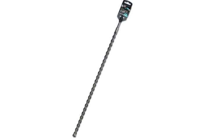 Бур SDS-plus METALLICA Optima 16х600/550 мм по бетону напайка с центром, 2 спирали [904657]