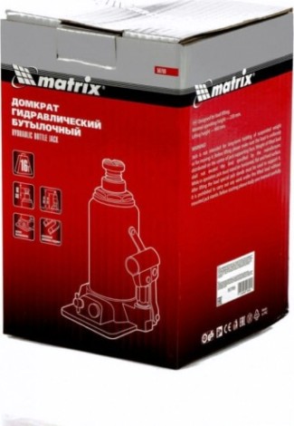 Домкрат бутылочный MATRIX 16 т, h подъема 230–460 мм [50769]