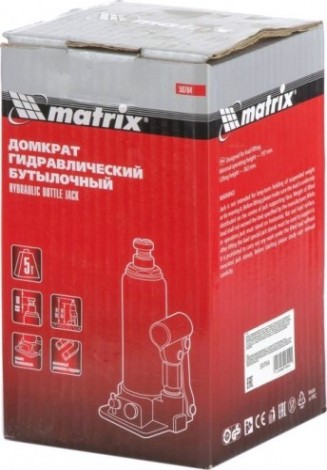 Домкрат бутылочный MATRIX 5 тонн (197–382 мм) 50764 [50764]