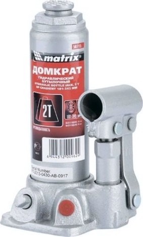 Домкрат бутылочный MATRIX MASTER 2 тонны (181/345 мм) 50715 [50715]