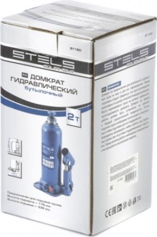Домкрат бутылочный STELS 2 тонны (178–338 мм) 51160 [51160]