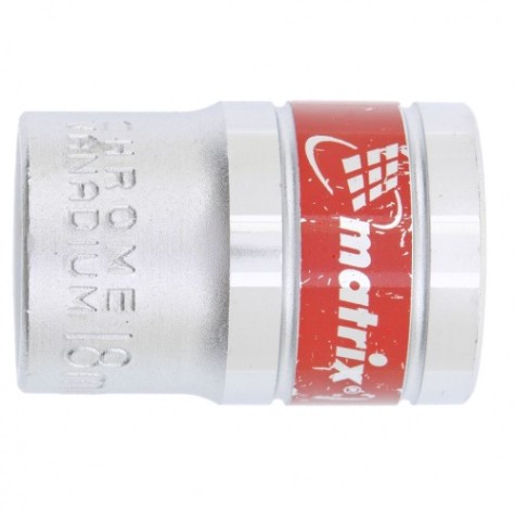 Головка шестигранная с посадкой 1/2" MATRIX 13118 18 мм, CrV