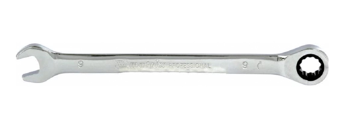 Ключ комбинированный трещоточный MATRIX 14802 9мм, CrV