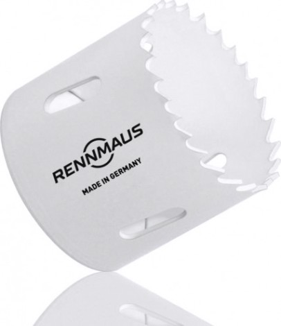 Коронка биметаллическая RENNMAUS 43 мм крупный зуб RMG043 по дереву и металлу bi-metall hss [4043760001]