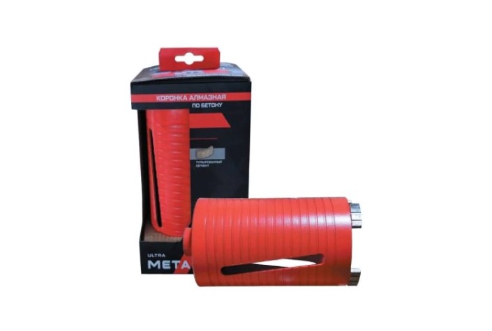 Коронка буровая SDS-plus METALLICA Ultra 76x150 мм М16 алмазная сегментная удлин. по бетону [902240]