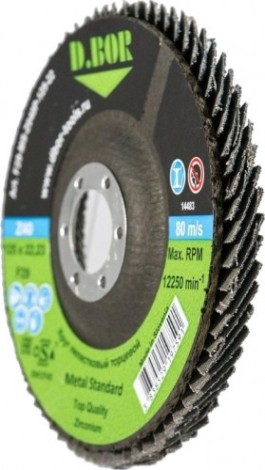 Круг лепестковый торцевой D.BOR 125 мм Р 60 METAL Standard (арт. F29-MS-Z060P-125-22) [D6-F29MSZ060P12522]