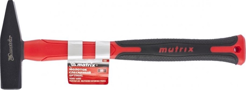 Молоток слесарный MATRIX OPTIMAL 10366 200 гр., фибергласовая обрезиненная рукоятка [10366]