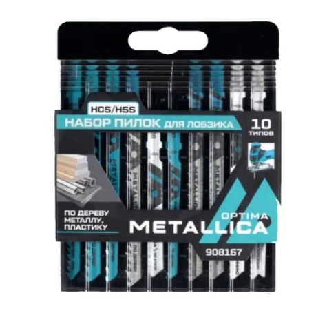 Набор пилок METALLICA Optima №4 по дереву и металлу, 10шт [908167]
