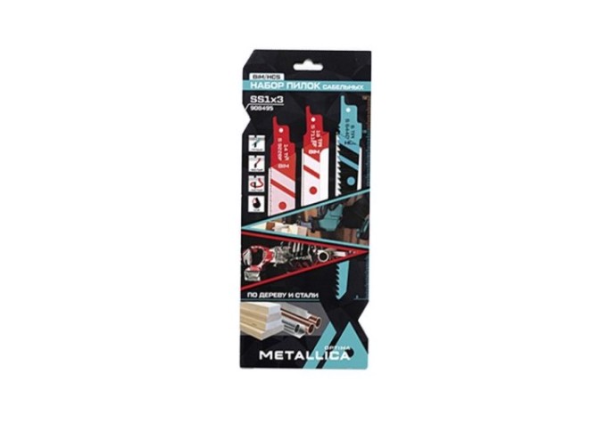 Набор полотен для сабельных пил METALLICA Optima №1 S644D/S711EF/S922BF, 150мм, дер/мет, 3 шт [908495]