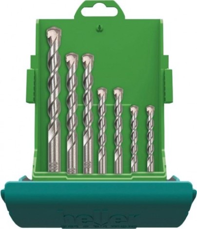 Набор сверл по бетону HELLER 4, 5, 6х2, 8, 10, 12 мм (7 пр.) [TD16884]