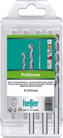 Набор сверл по бетону HELLER и натуральному камню proxtreme, ø 5/6/8 (3 пр.) [TD28262]