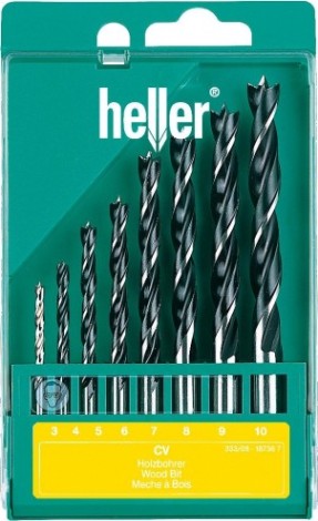 Набор сверл по дереву HELLER cv (3-10 мм) (8 пр.) [TD18736]