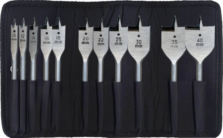 Набор сверл по дереву HELLER перовых (10,12,14,16,18,20,22,25,30,35,40мм) (11 пр.) [TD26508]