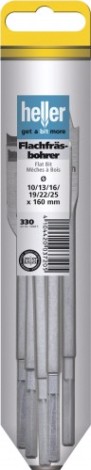 Набор сверл по дереву HELLER перовых (10,13,16,19,22,25мм) (6 пр.) [TD19069]