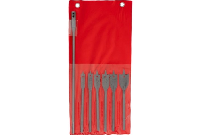 Набор сверл по дереву MATRIX 10-12-16-18-20-25 мм, 6 шт удлинитель 300 мм [70406]