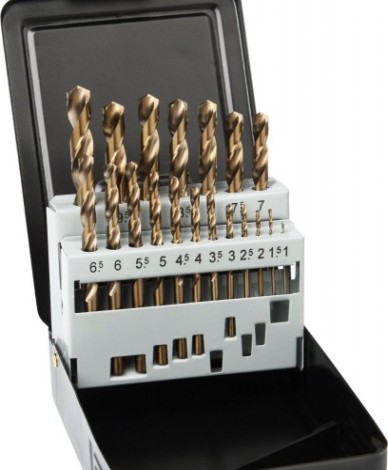 Набор сверл по металлу D.BOR COBALT HSS-Co 19 шт. 5%, din 338 (1-10х0,5 мм) [D-TD-338-CO5-MS1-19]