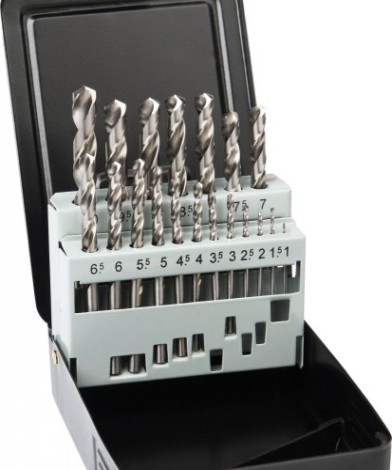 Набор сверл по металлу D.BOR HSS-G 19 шт. шлифованные, din 338 (1-10х0,5 мм) [D-TD-338-HSS-MS1-19]