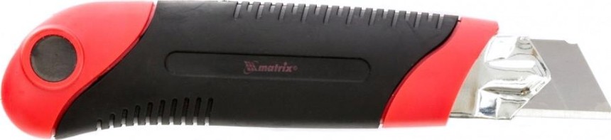 Нож для строительных работ MATRIX 25 мм нож, выдвиж. лезвие,метал. направляющая, дв [78913]