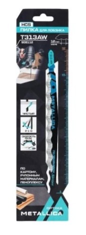 Пилки для мягких материалов METALLICA Optima T313AW 152/125мм, HCS-волн. нож, пеноплекс/гофрокарт/рези [908112]
