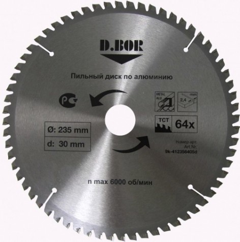 Пильный диск по алюминию D.BOR 160х42тх16/20 [D-9K-411604205D]
