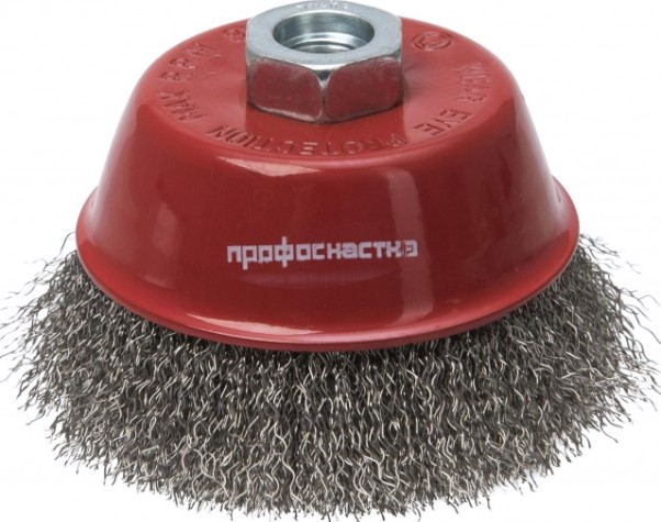 Щетка для УШМ Профоснастка № 501 Эксперт D60 мм М14*2 SS чашечная, гофрированная, (нерж) [20801001]