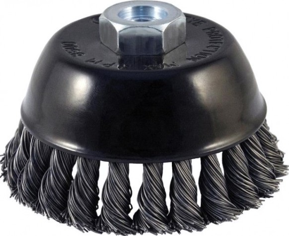 Щетка обдирочная для УШМ D.BOR чашеобразная METAL Standard D-120 мм М14 витая (арт. D02-MS-120-M14-050) [D02-MS-120-M14-050]