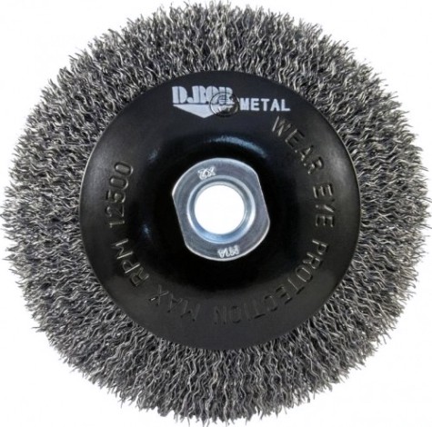 Щетка обдирочная для УШМ D.BOR коническая METAL Standard D-100 мм М14 гофрированная (арт. D10-MS-100-M14-030) [D10-MS-100-M14-030]