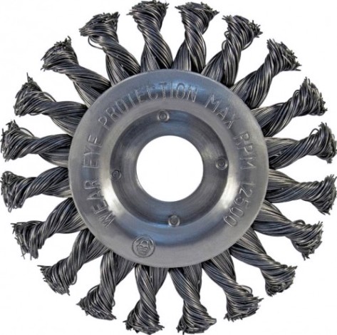 Щетка обдирочная для УШМ D.BOR круглая METAL Standard D-100 х 22.2 витая (арт. D22-MS-100-222-050) [D22-MS-100-222-050]