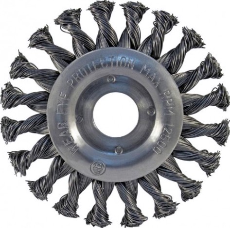 Щетка обдирочная для УШМ D.BOR круглая METAL Standard D-115 х 22.2 витая (арт. D22-MS-115-222-050) [D22-MS-115-222-050]