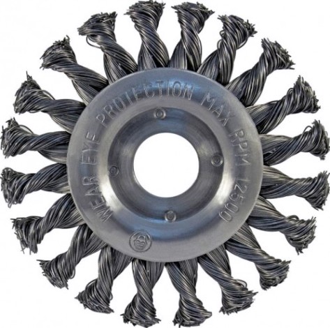 Щетка обдирочная для УШМ D.BOR круглая METAL Standard D-150 х 22.2 витая (арт. D22-MS-150-222-050) [D22-MS-150-222-050]