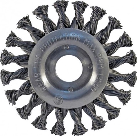 Щетка обдирочная для УШМ D.BOR круглая METAL Standard D-200 х 22.2 витая (арт. D22-MS-200-222-050) [D22-MS-200-222-050]