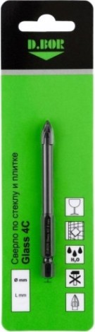 Сверло по стеклу и керамике D.BOR Glass 4C 8x85 [D-DB-G4C-H-08]