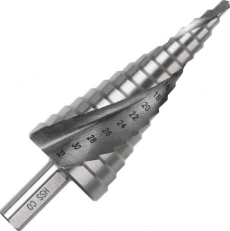 Сверло ступенчатое по металлу D.BOR HSS-Co 4-32х2/102 мм ступенчатое spiral [D-SDSP-CO5-04-32-10]