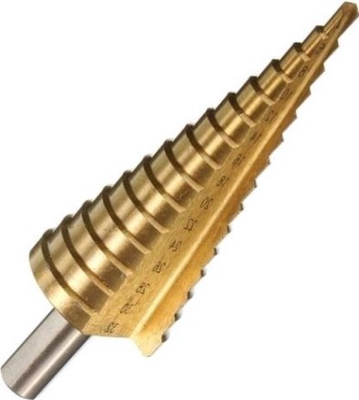 Сверло ступенчатое по металлу D.BOR HSS-TiN 4-32 мм SPIRAL ступенчатое [D-SDSP-TIN-04-32-10]