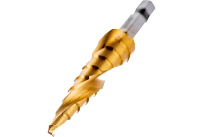 Сверло ступенчатое по металлу HSS, MATRIX 4-5-6-7-8-9-10-11-12 мм, шестигранный хвостовик [72353]