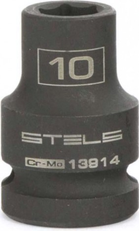 Ударная головка шестигранная с посадкой 1/2" STELS 13914 10 мм