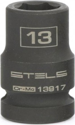 Ударная головка шестигранная с посадкой 1/2" STELS 13917 13 мм