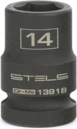 Ударная головка шестигранная с посадкой 1/2" STELS 13918 14 мм