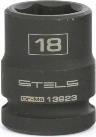 Ударная головка шестигранная с посадкой 1/2" STELS 13923 18 мм