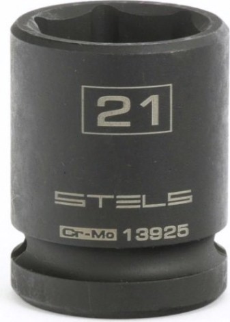 Ударная головка шестигранная с посадкой 1/2" STELS 13925 21 мм