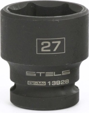 Ударная головка шестигранная с посадкой 1/2" STELS 13928 27 мм