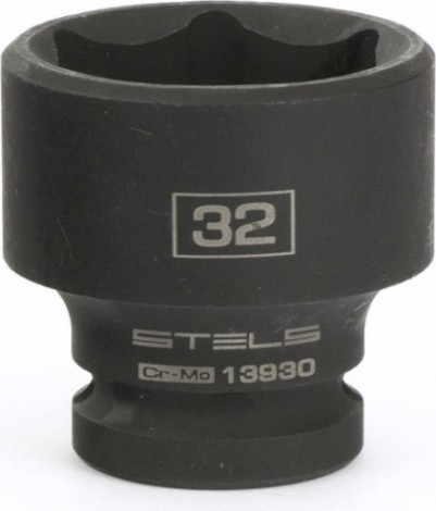Ударная головка шестигранная с посадкой 1/2" STELS 13930 32 мм