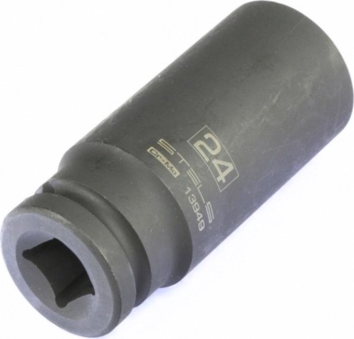 Ударная головка шестигранная с посадкой 1/2" STELS 13949 24 мм глубокая