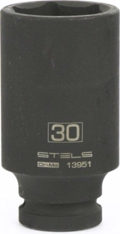 Ударная головка шестигранная с посадкой 1/2" STELS 13951 30 мм глубокая